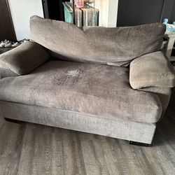 Bermuda Gray/Brown Chair and a half