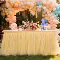 Tabke Tutu6ft Tulle Table Skirt
