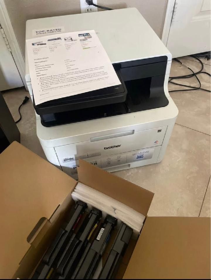 Brother HL-
L3290CDWB
Wireless Digital
Color Laser All.
in-One Printer,
Printing, Print + 4
New toners Retail $590