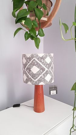 Wooden base lamps -set of 2