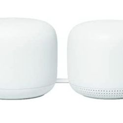 Google Nest Wifi - AC2200 (2nd Generation) Router and Add On Access Point Mesh Wi-Fi System (2-Pack, Snow)

