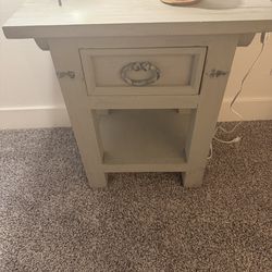 Solid wood gray table