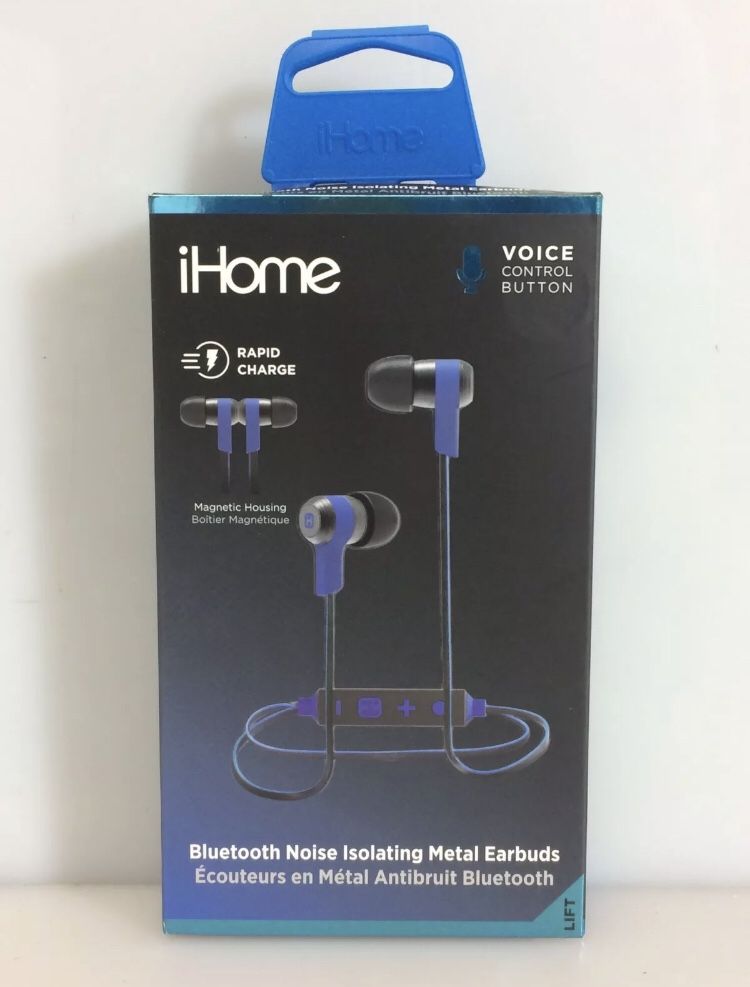 NEW iHome iB39 iB39LC Earset - Wireless Bluetooth 30 ft Earbud Echo Cancelling