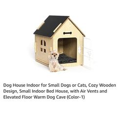 Indoor dog house.