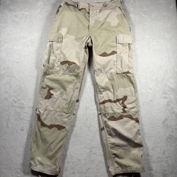 Military Pants Mens M Long 3 Color Desert Camo Ripstop Combat DCU Vintage #3193