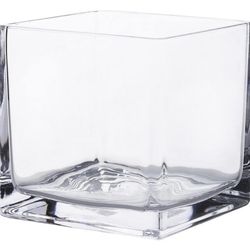 Elegant Large Clear Glass 6x6x6 Cube Vases Centerpiece 18 Pieces -$125 Firm