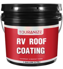 RV Roof Coating White, 1 Gallon, Solar Reflective, Waterproof & Flexible RV Roof Sealant for Camper