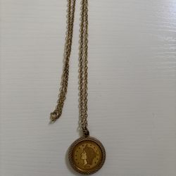Vintage coin replica necklace
