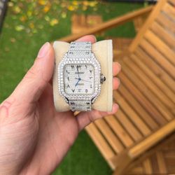 Moissanite Bust Down Watch