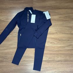 Lululemon Navy Blue Set – Size 4 – Gold Zipper – Brand New