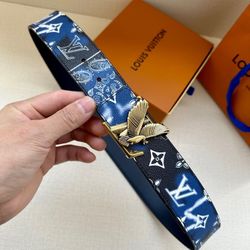 Louis Vuitton Blue Belt Of Men 