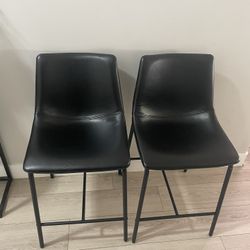 Two Black Barstools