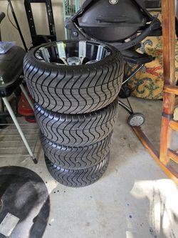 Yamaha golf cart wheels and tires combo.