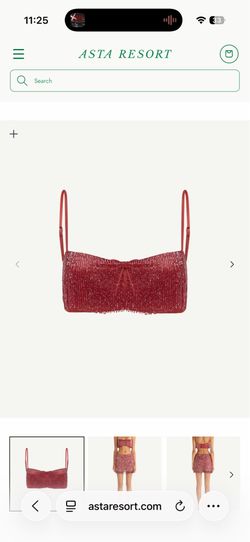 Asta resort Yasmin hand beaded fringe bralette