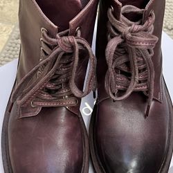 Boots Burgundy Leather Vintage Foundry Co. 