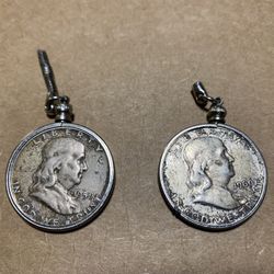 1959 And 1960 Us Half Silver Dollar Coins