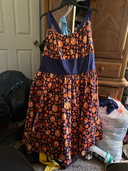 Size 3X NWT Disney Parks Dress Shop Orange Bird Dress Retro FIt & Flare