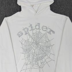 White OG sp5der With rhinestones