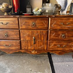Vintage Pure Wood Dresser Set