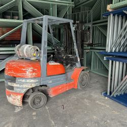 1999 Toyota Pneumatic Forklift 3 Stage Side Shift Low Hours 