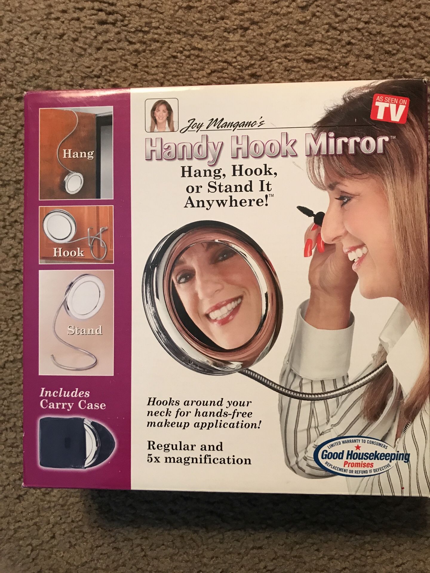NEW-Joy Mangano’s Handy Hook Mirror, As Seen on TV