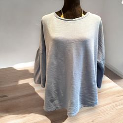 J. Jill pure 100% cotton FrenchTerry sweatshirt 3/4 balloon sleeve XLP