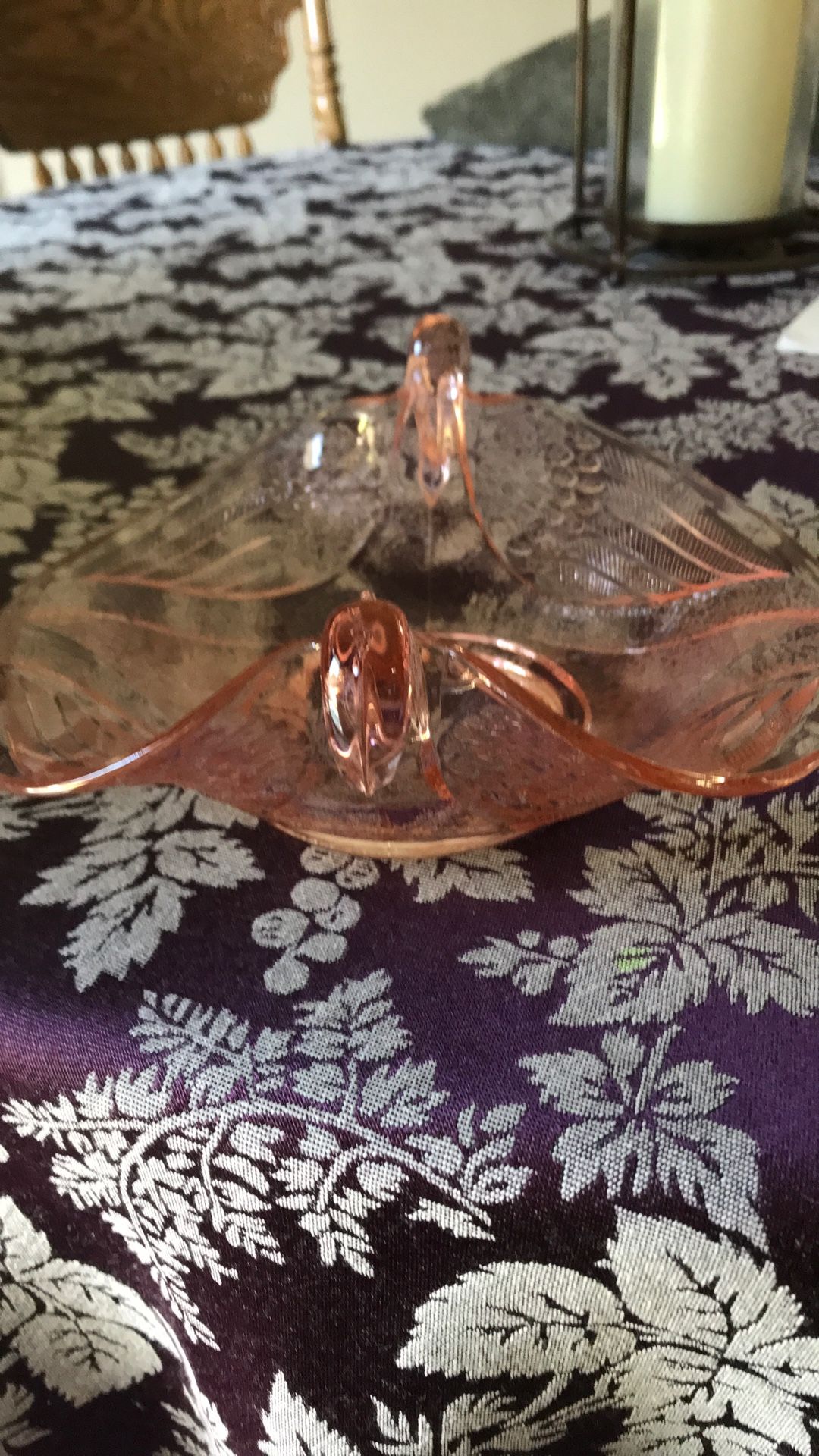 Pink Depression Candy Dish