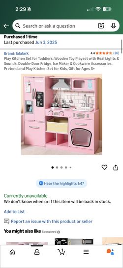Brand New Toy Kitchen From Amazon