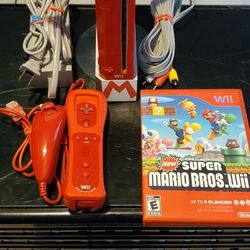 Nintendo Wii Complete With Super Mario Bros Game 