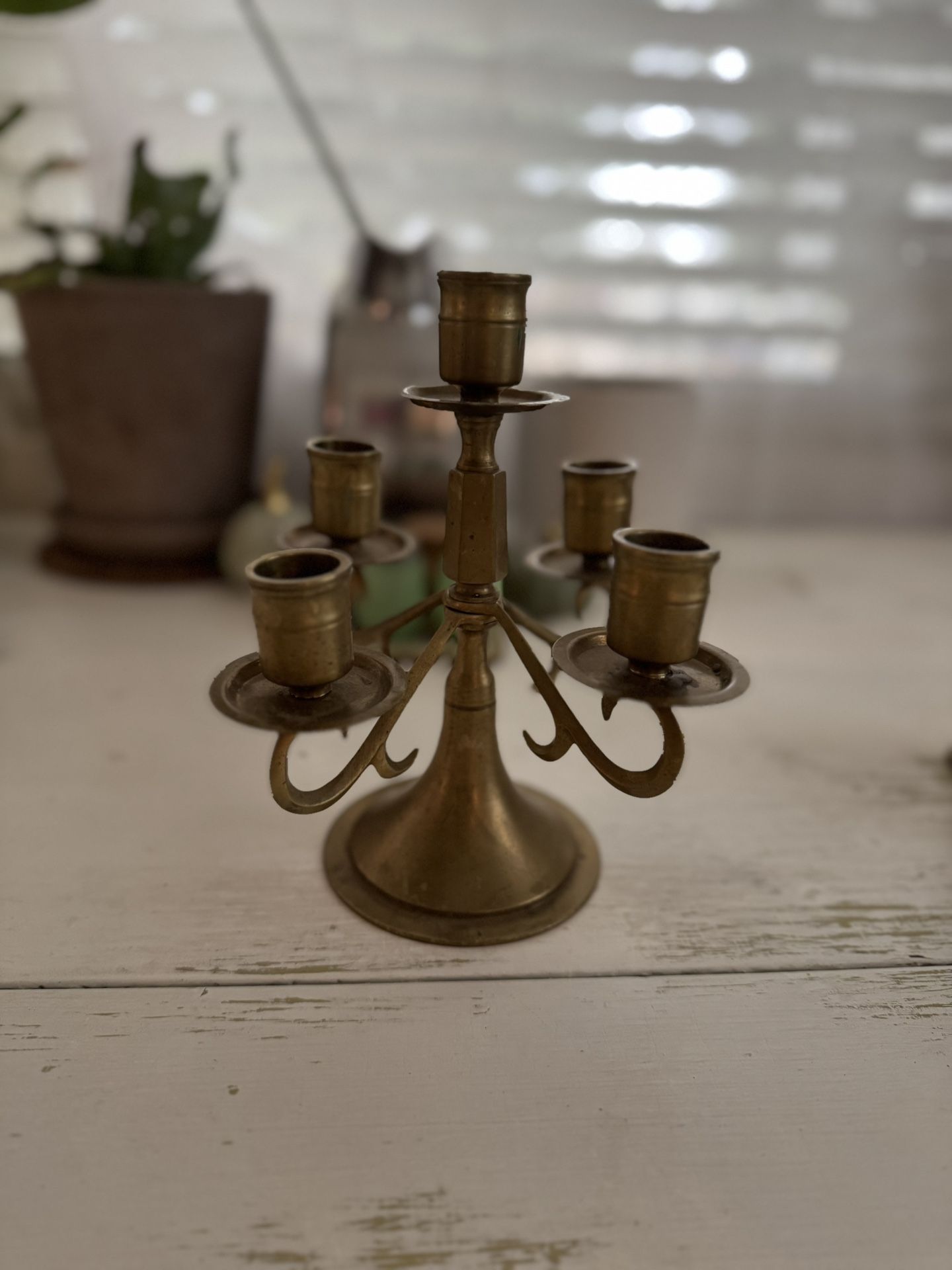Small Brass Candelabra