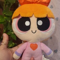 Powerpuff Girls Blossom Plush 10” Spin Master 2017 Pink Pajamas Red Bow