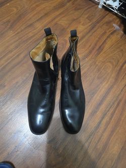 Johnston & Murphy black Leather Ankle Boots with Side Zip