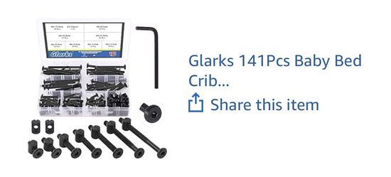 Glarks 141 Piece Baby Crib / Furniture Bolt Set – NEW