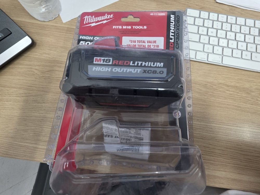 New Milwaukee M18 8.0 High Output Battery