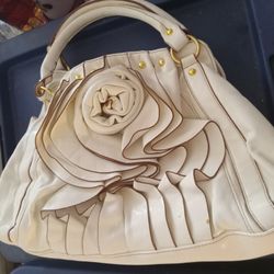 Steve Madden White Leather Purse 