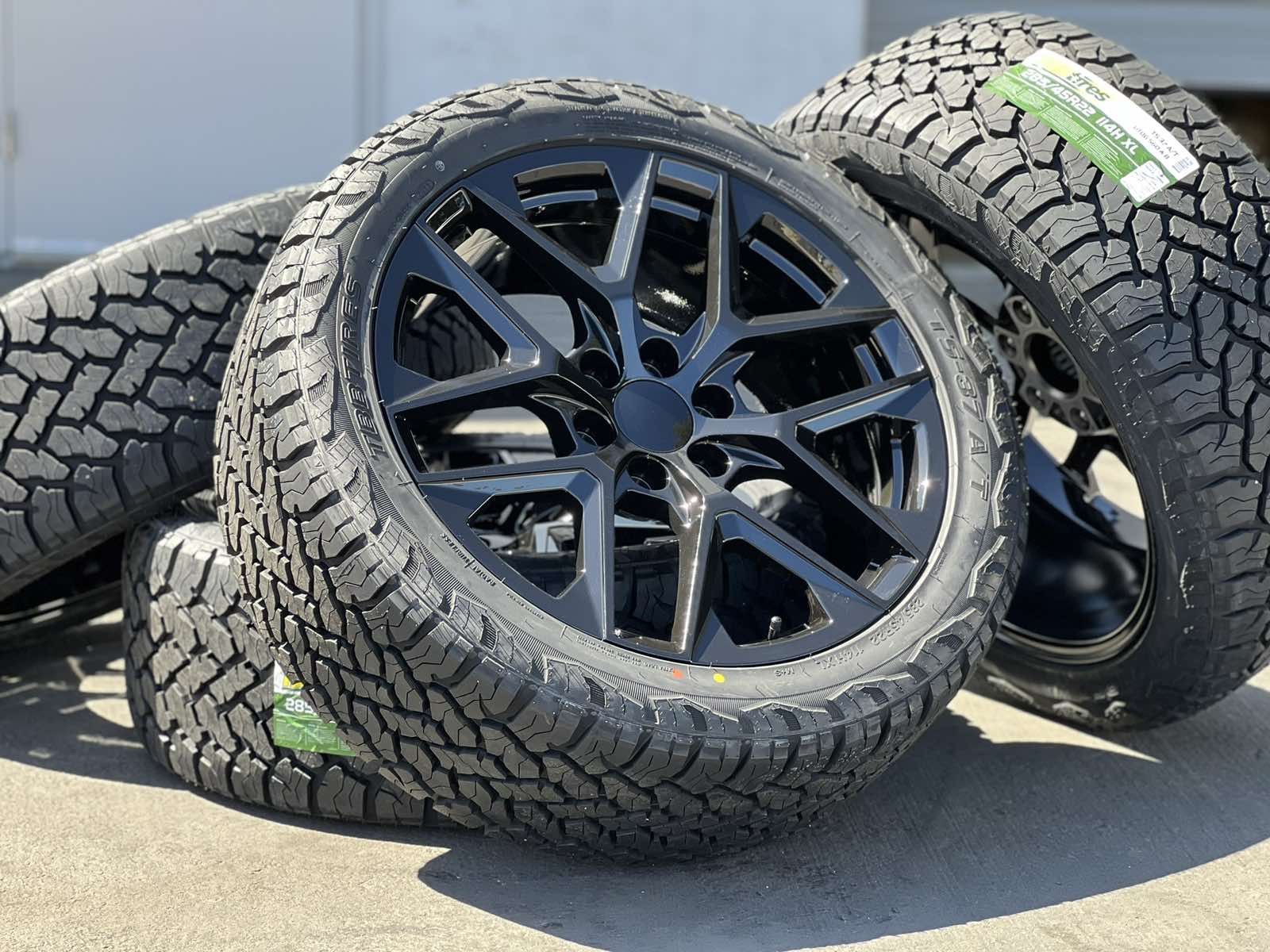 NEW 22” Wheels Rims Tires GMC Sierra Yukon Chevrolet Silverado 1500 Tahoe Suburban Cadillac Escalate
