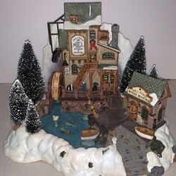 Lemax Oak Creek Grist Mill 36621 Water Wheel Village Collection (READ DESC)