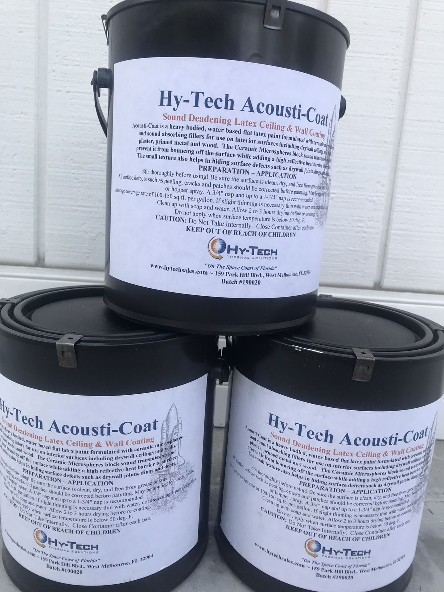 Hy- Tech Soundproof Your Walls! Acoustic Coat - Sound- Blocking Deadening Paint - 3 Gallons ($37 Each) Soundproof Paint! Quiet Apartment !New!!