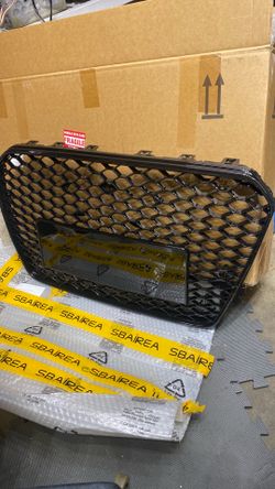 For Audi A5 S5  Style Black Honeycomb Mesh Front Bumper Grille 2012-2016