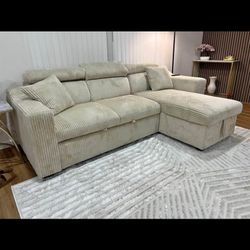 Beautiful new beige sofa in box