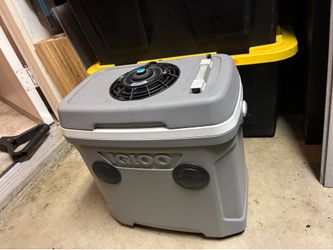 Mobile igloo swamp cooler with light
