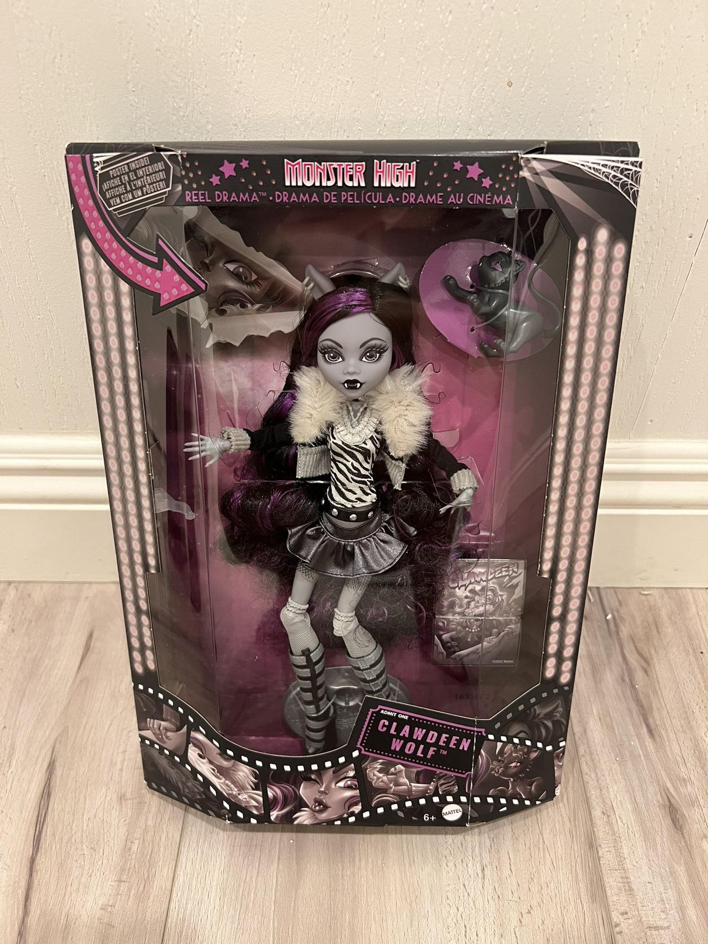 Monster High Doll Reel Drama Collector Clawdeen Wolf