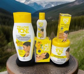 5 PCS Yellow Tone Lotion 400ml Cream Jar 450 Ml Soap Oil & Serum 