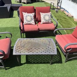 Red Patio Set