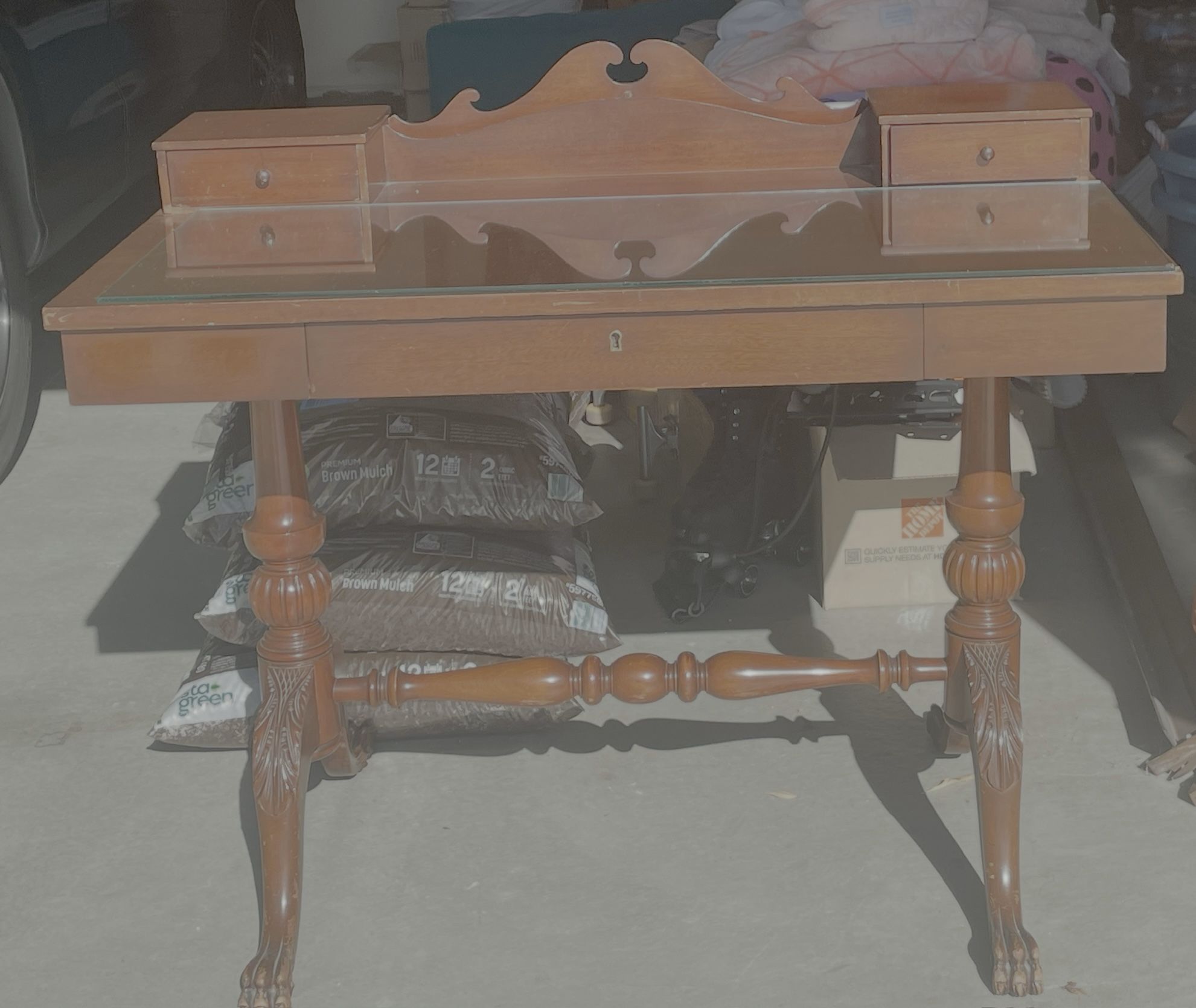 Antique French Desk Cherry Wood