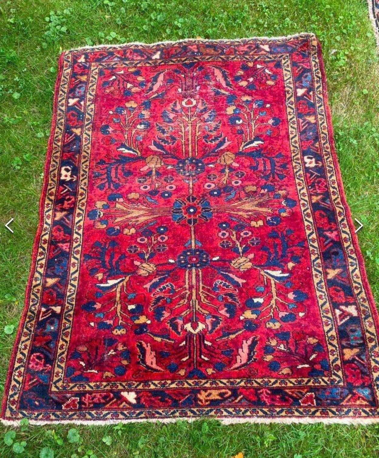 Vintage Hand Knotted Persian Rug 41.5" x 55"
