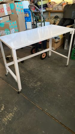 White Rolling Desk