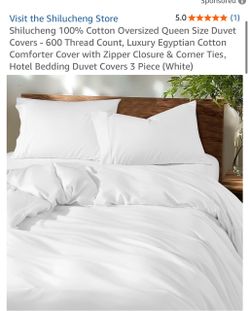 SHILUCHENG 100 percent cotton queen duvet 3 PCs