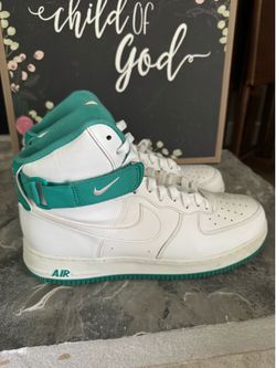 Nike Air Force 1 High ’07 in a White/Aquamarine (Turbo Green/Teal)