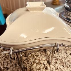 Siena by Godinger Porcelain Baker Chafing Dish